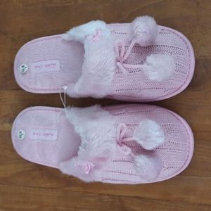 OUI CARE  House Slippers | PINK MULES | CANCER AWARENESS SIZE L 9/10 | N…